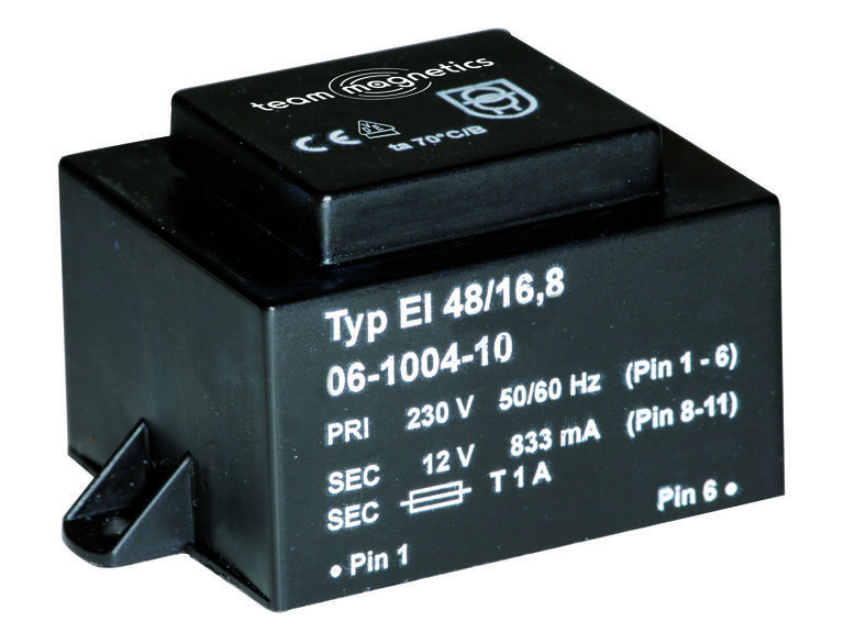 Transformer EI48/16.8 10.0VA – Housing with Mounting Tab