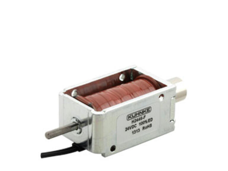 Aimant poussant – Course 8mm, 0.4-3.5N, 24VDC, 100%FM