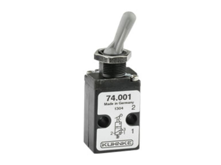 Mechanisch betätigtes Ventil Typ 74  –  0-12bar, NW2, 3/2-Wege NC