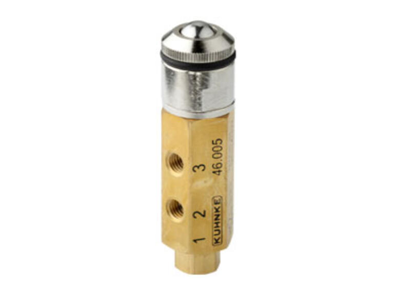 Mechanisch betätigtes Ventil Typ 46  –  0-12bar, NW2, 3/2-Wege NC