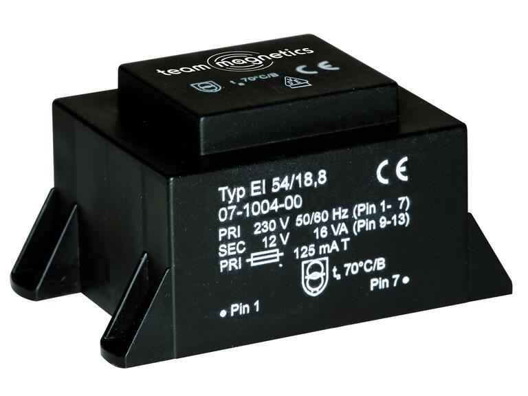 Transformateur EI54/18,8 16,0VA – Boitier avec support de montage