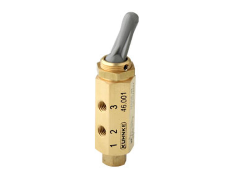 Mechanisch betätigtes Ventil Typ 46  –  0-12bar, NW2, 3/2-Wege NC