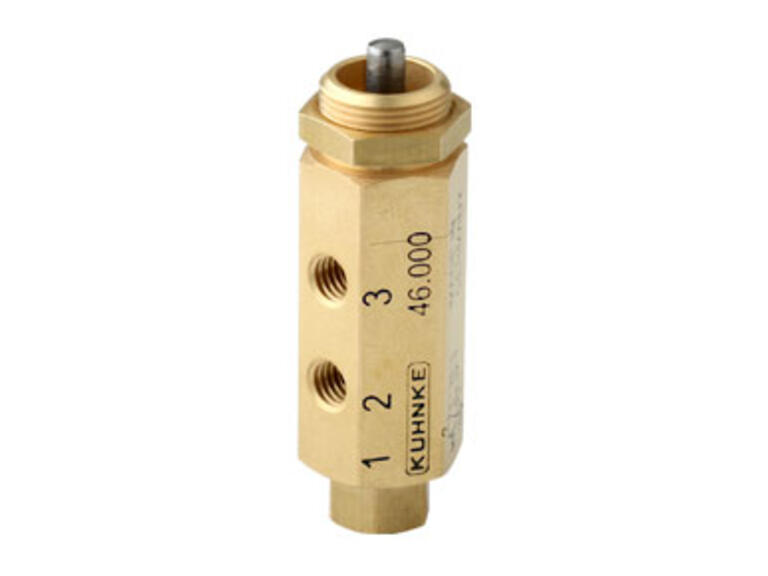Mechanisch betätigtes Ventil Typ 46  –  0-12bar, NW2, 3/2-Wege NC