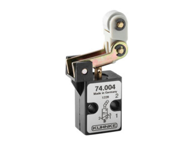 Mechanisch betätigtes Ventil Typ 74  –  0-12bar, NW2, 3/2-Wege NC